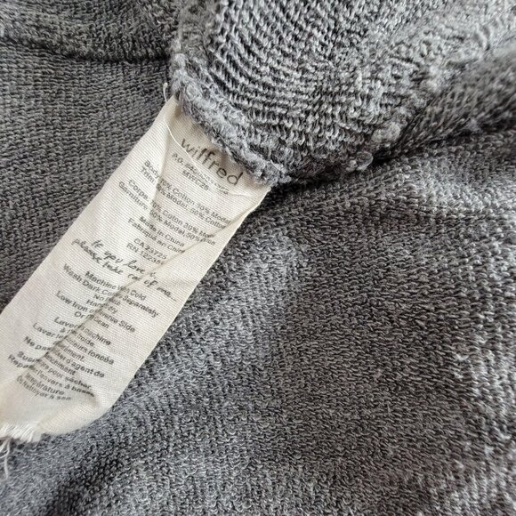 Wilfred Women Open Front Gray Knit Cardigan Sweater XS X-Small Shawl Collar - Picture 4 of 8